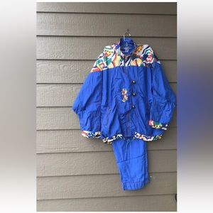 Vtg 80s Lady Lavon Lined Track suit Running Jogging Suit Jacket & Pants Womens1X